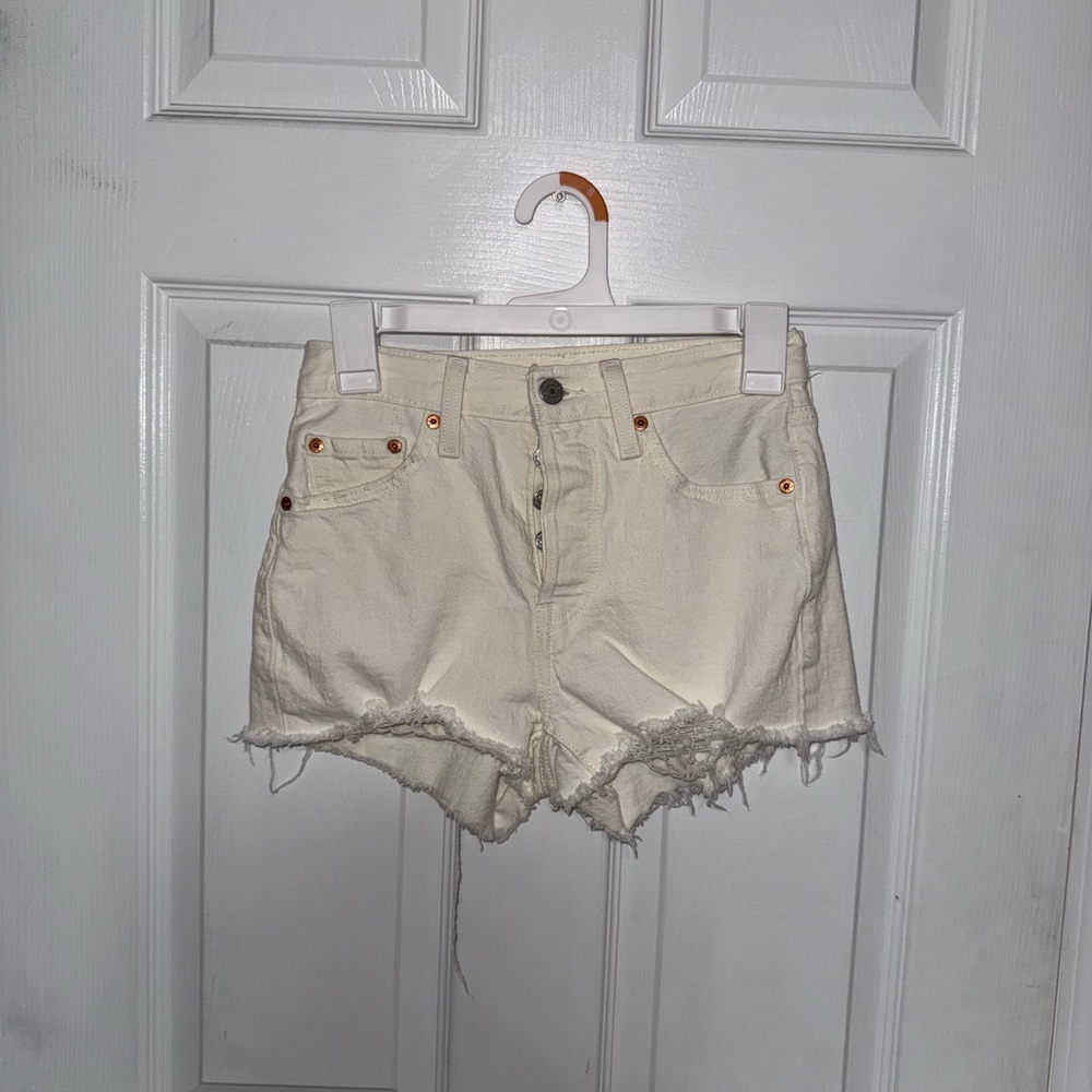 Levi's Off-White Jean Shorts for Women